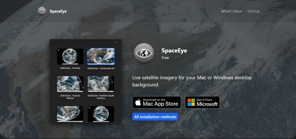 SpaceEye — 使用卫星图片作为壁纸，科幻迷必备
